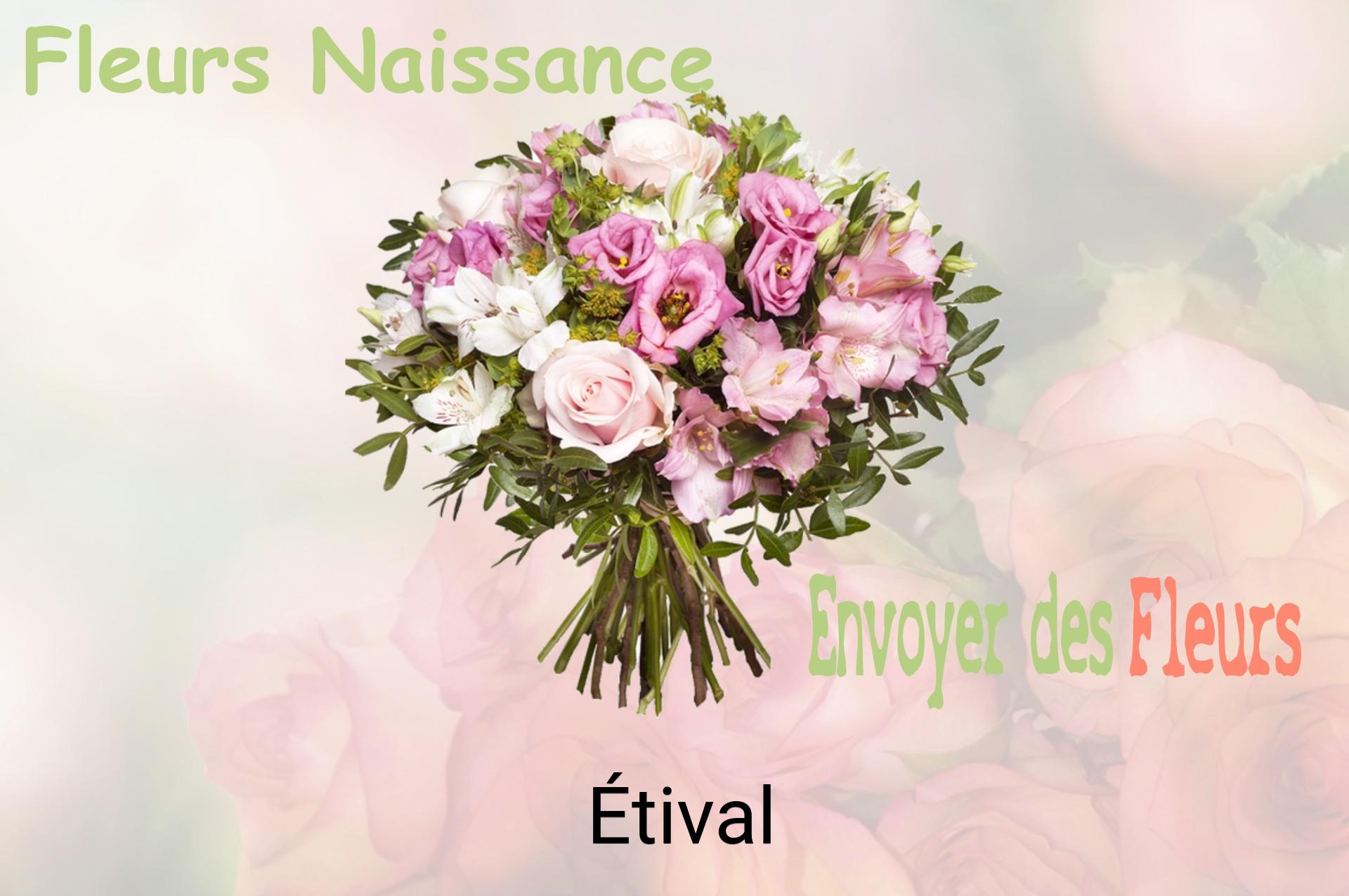 Bouquet de fleurs de naissance livré à Étival
