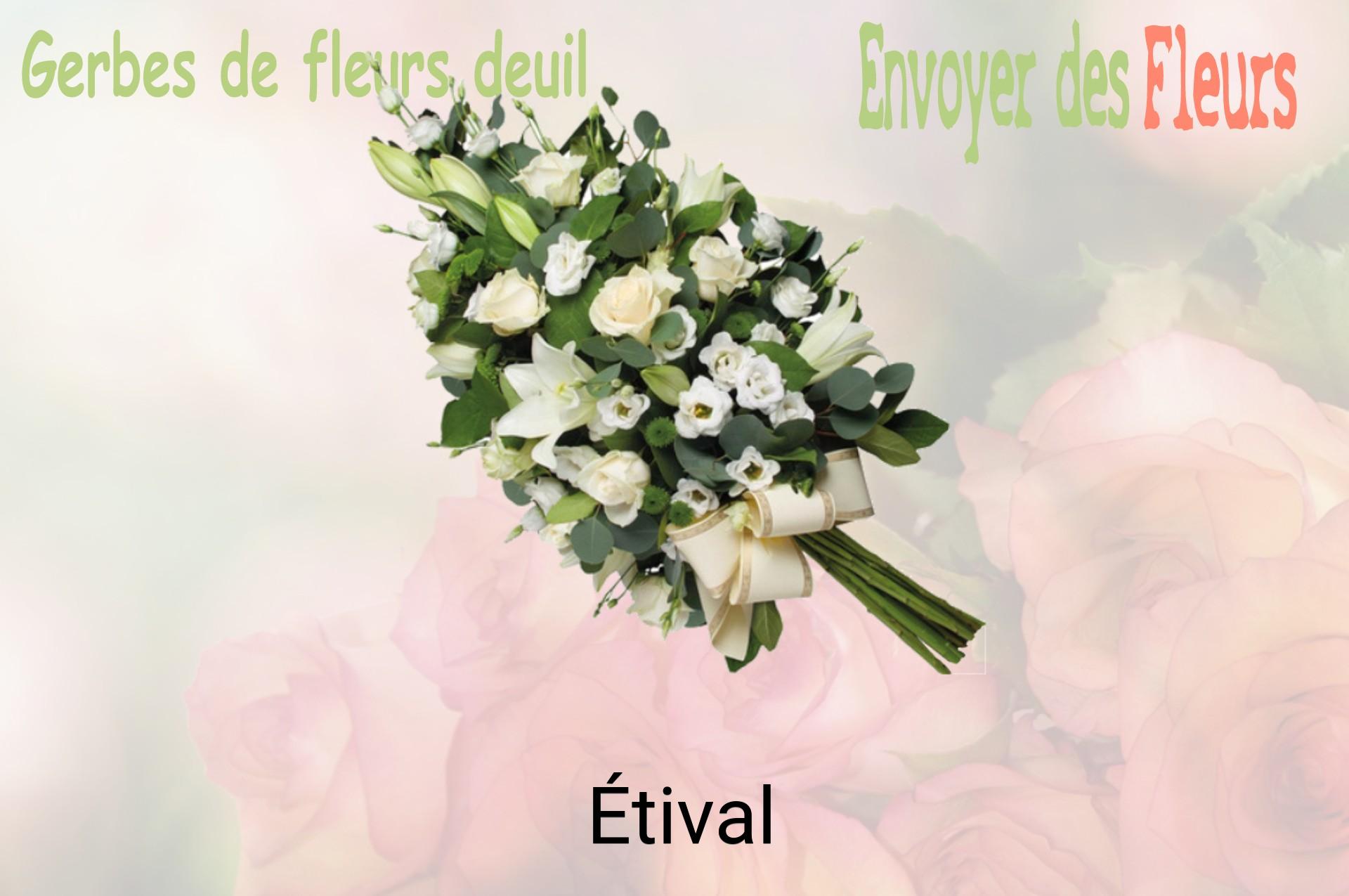 Gerbe de fleurs de deuil livrée à Étival